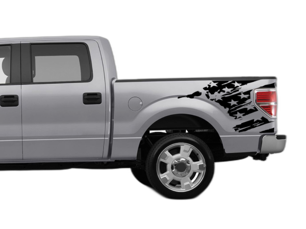 Flag side bed decals graphics compatible with Ford F150 2009-2014