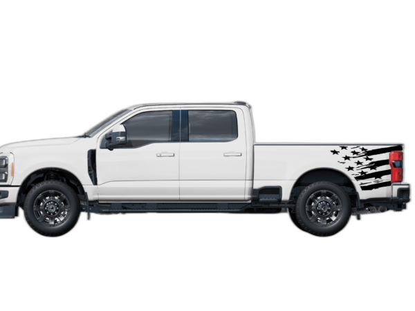 Flag Side Bed Decals Graphics for Ford F250