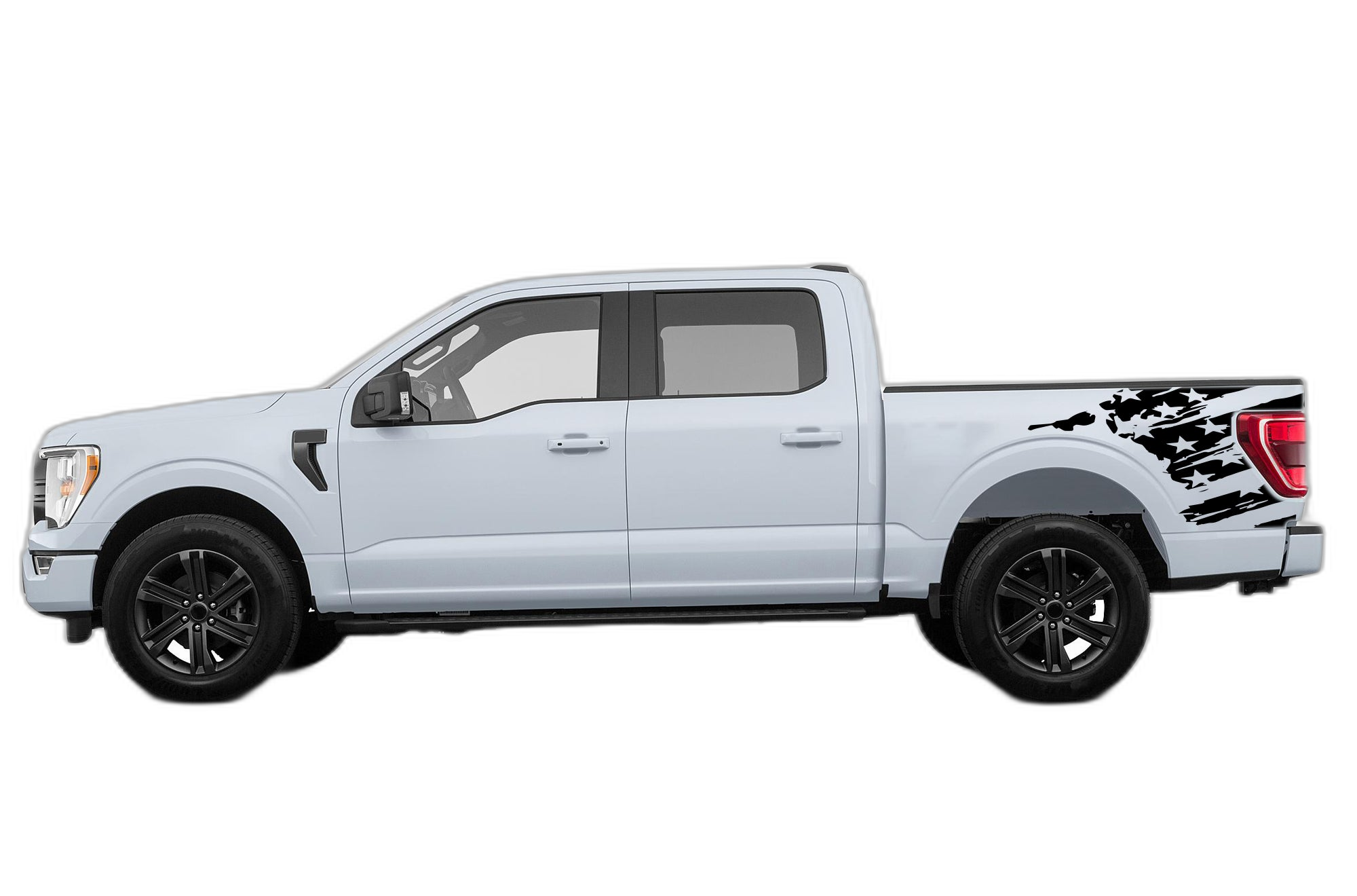 Flag side bed decals graphics compatible with Ford F150 - Image 2