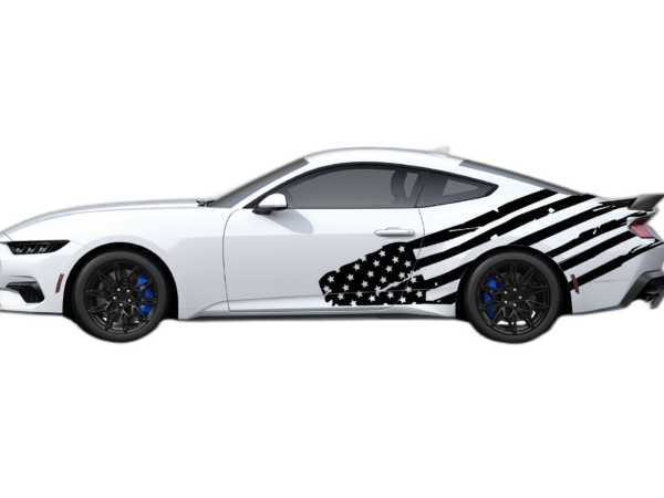 Flag USA Graphics Side Decals for Ford Mustang