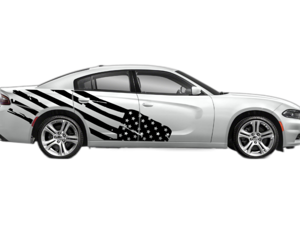 Flag USA side graphics, decals compatible with Dodge Charger 2011-2025