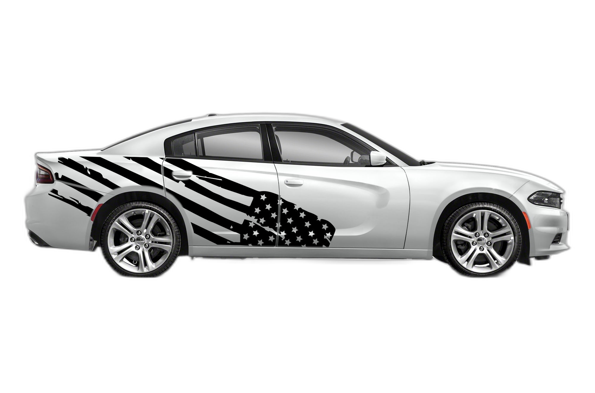 Flag USA side graphics, decals compatible with Dodge Charger 2011-2025