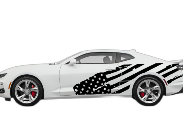 Flag USA Side Graphics, Decals for Chevrolet Camaro