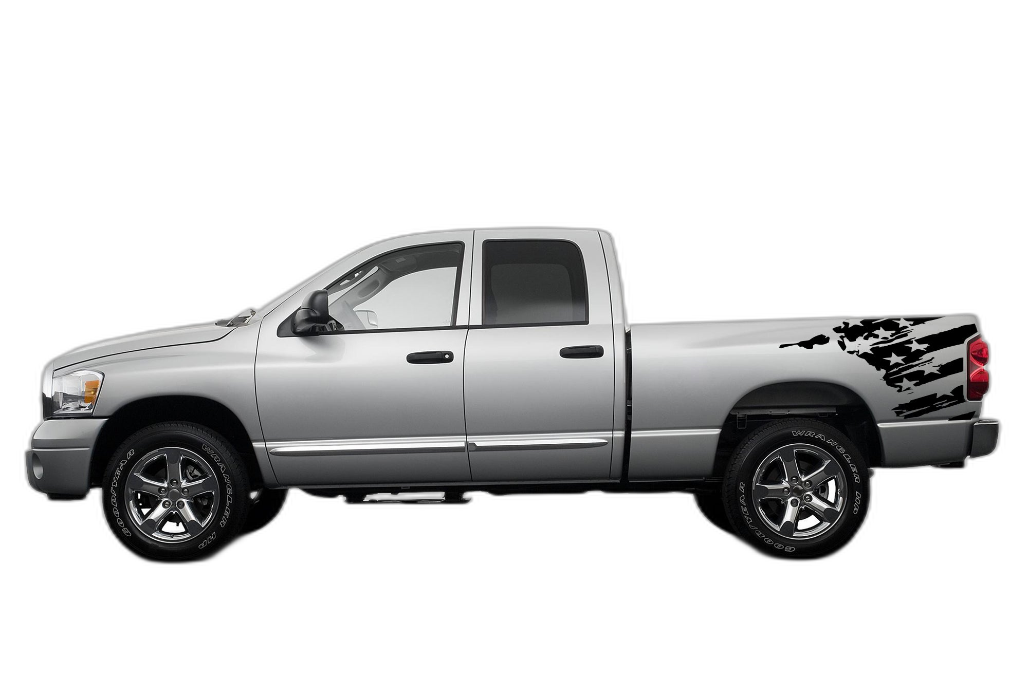 Flag Side Bed Decals Graphics for Dodge Ram 2002-2008 - Image 2