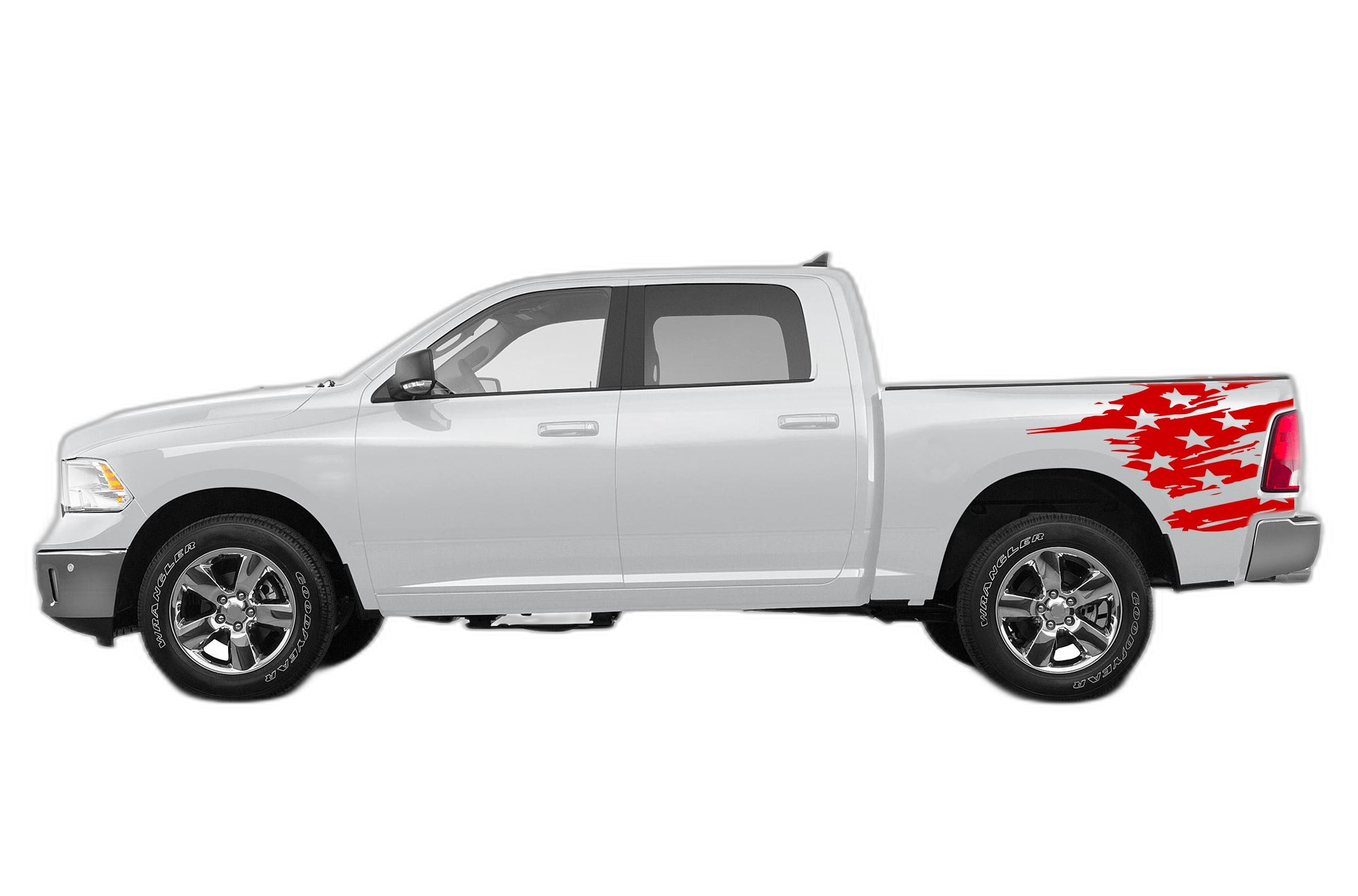 Flag side bed decals graphics compatible with Dodge Ram 2009-2018 - Image 2