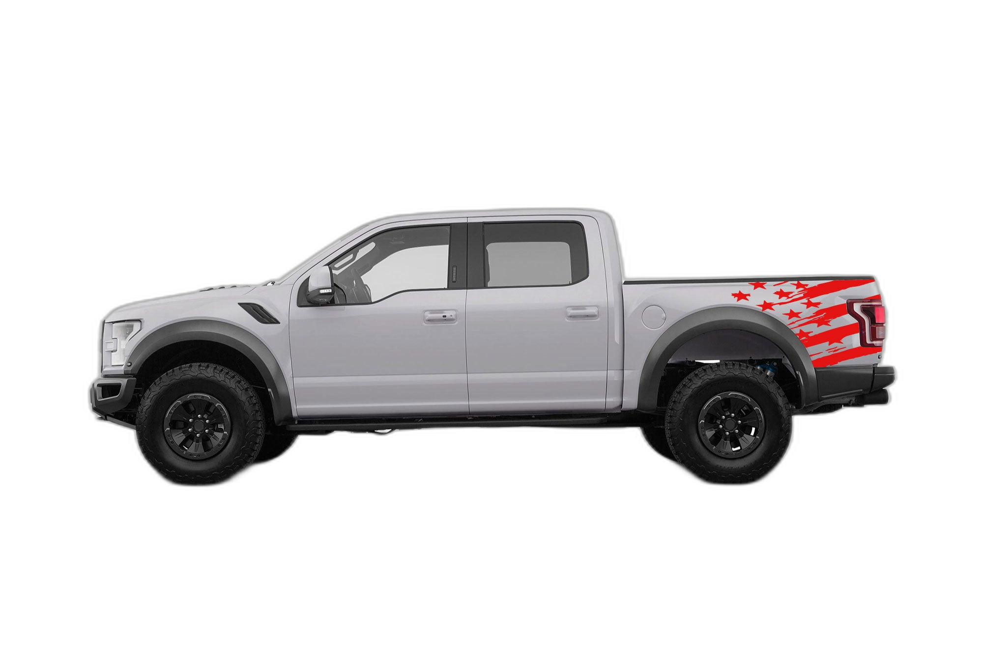 Flag side bed decals graphics compatible with Ford F150 Raptor 2017-2020 - Image 2