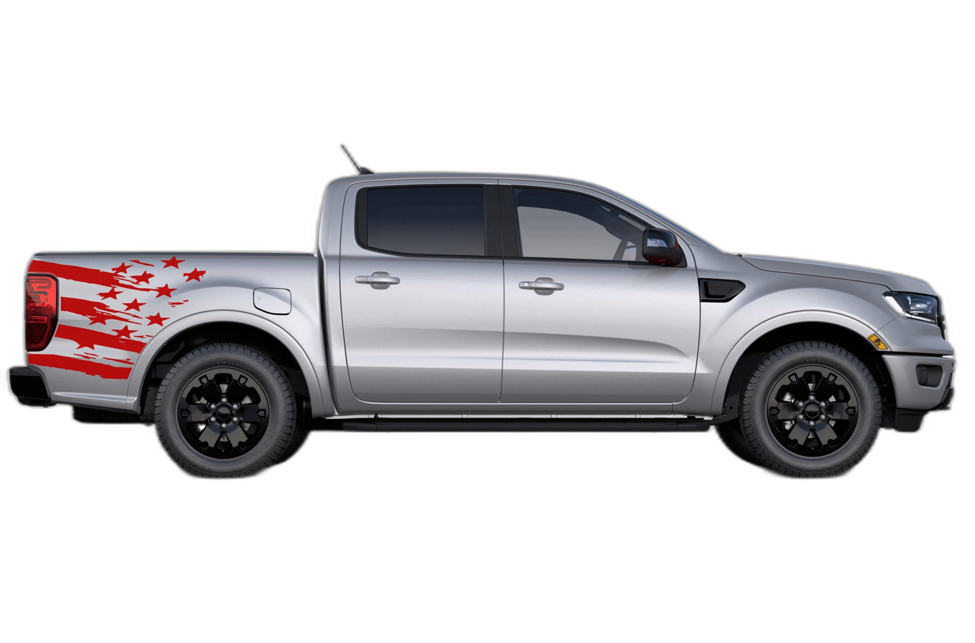 Flag side bed decals graphics compatible with Ford Ranger 2019-2023 - Image 2