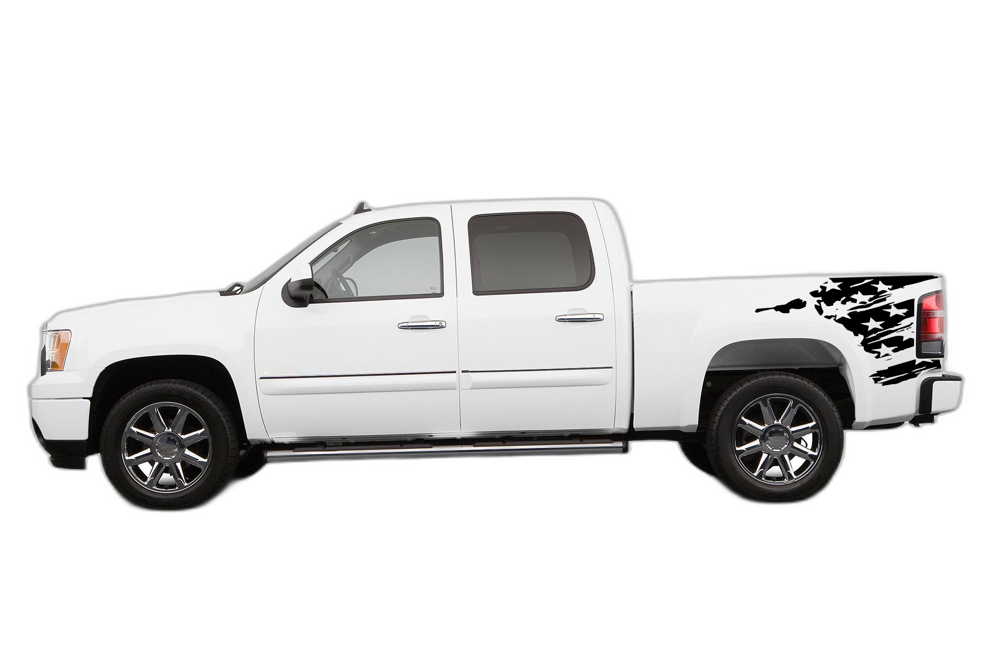 Flag Side Bed Decals Graphics for GMC Sierra 2007-2013 - Image 2