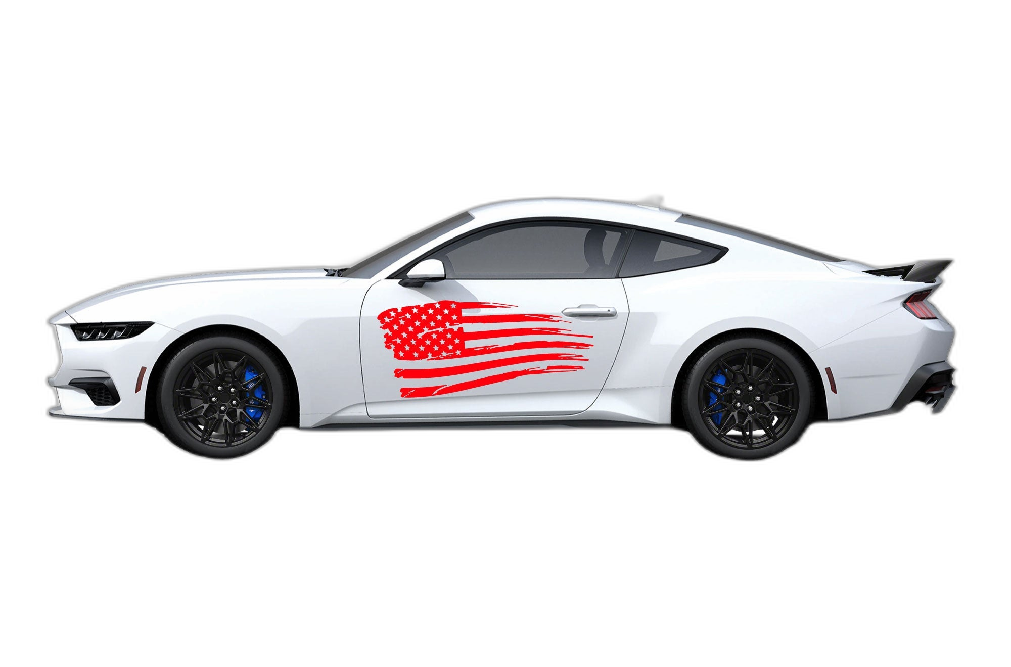 Flag USA graphics door decals compatible with Ford Mustang - Image 2