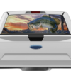 Largemouth bass perforated rear window decal graphics compatible with Ford F150 2015-2020