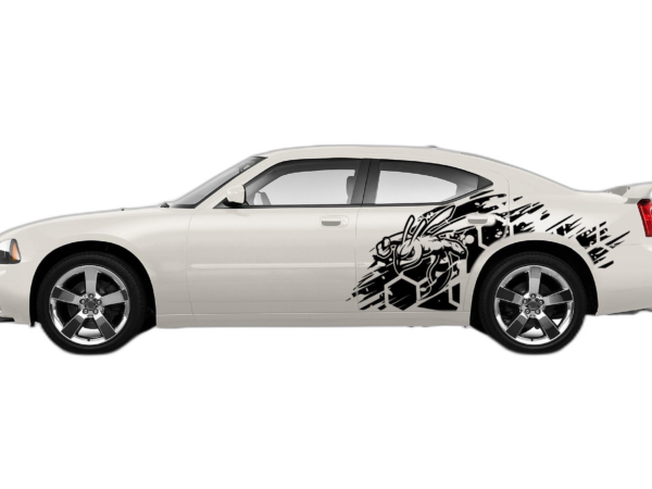 Furious hornet side graphics, decals compatible with Dodge Charger 2006-2010