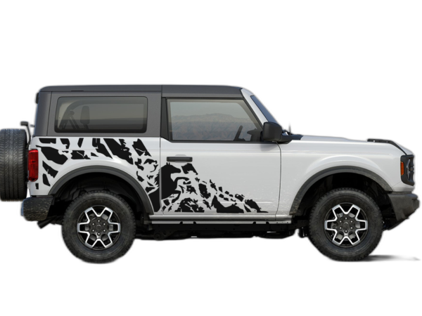 Galloping horse side decals graphics compatible with Ford Bronco 2 doors