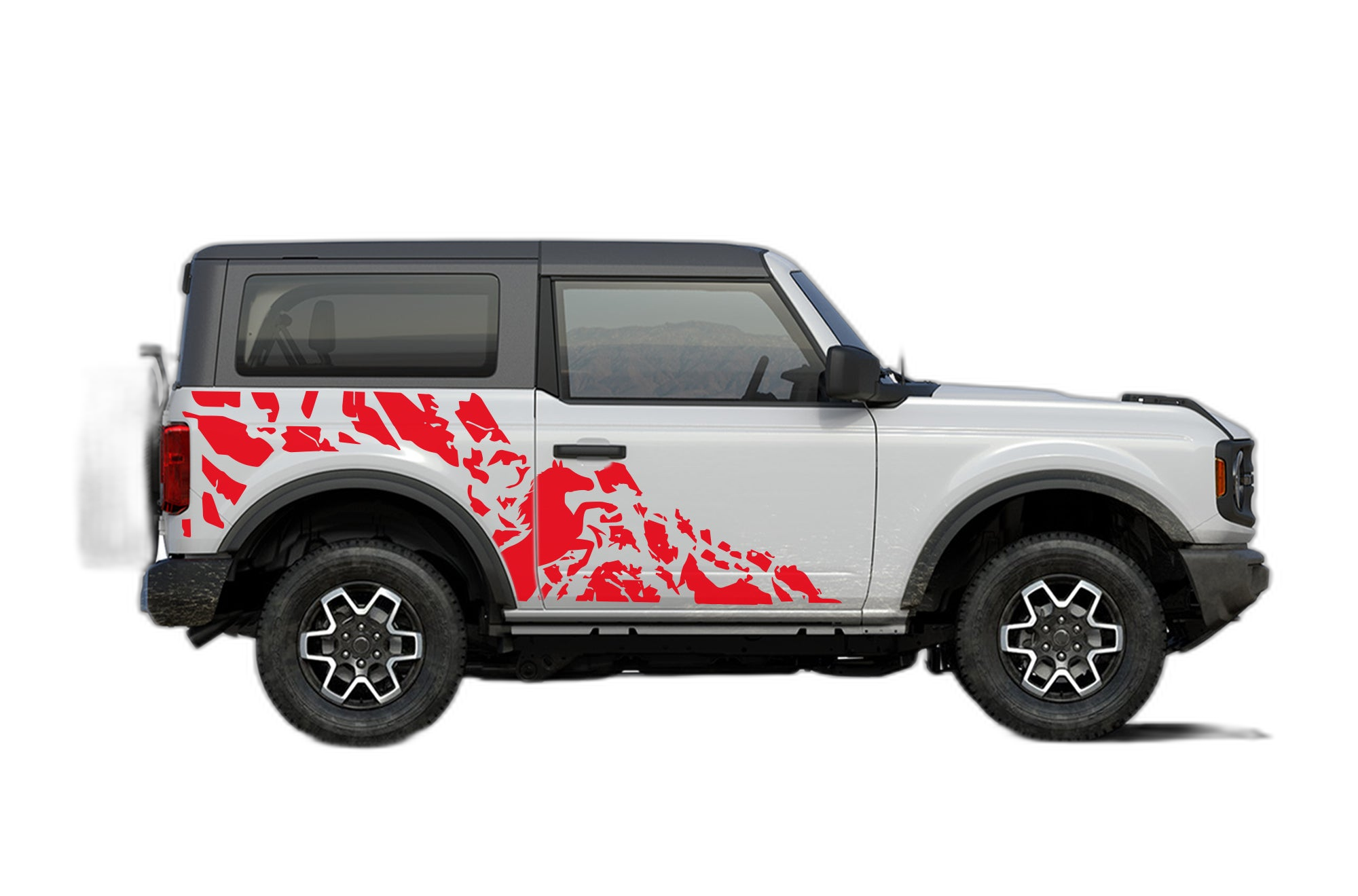 Galloping Horse Side Decals Graphics for Ford Bronco 2 Doors - Image 2