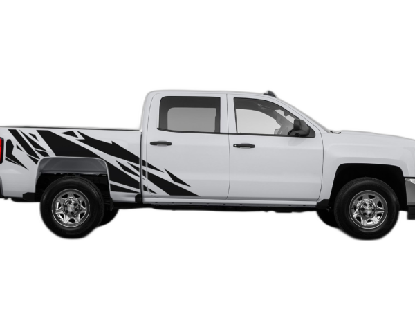 Geometric pattern side decals graphics compatible with Chevrolet Silverado 2014-2018