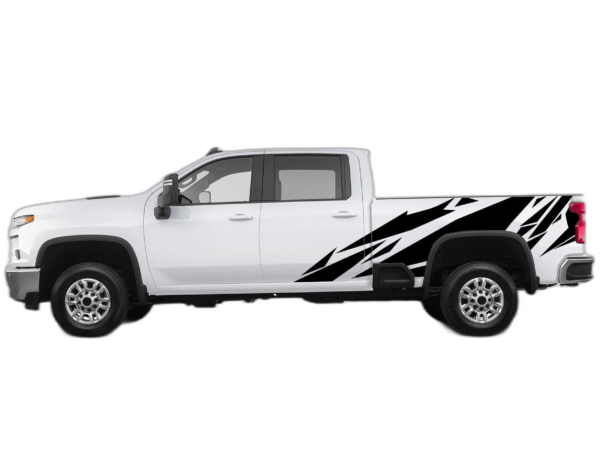 Geometric Pattern Side Decals Graphics for Chevrolet Silverado 2500HD