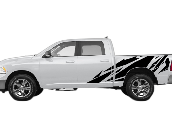 Geometric pattern side decals graphics compatible with Dodge Ram 2009-2018