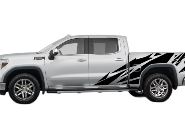 Geometric pattern side decals graphics compatible with GMC Sierra