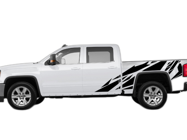 Geometric pattern side decals graphics compatible with GMC Sierra 2014-2018