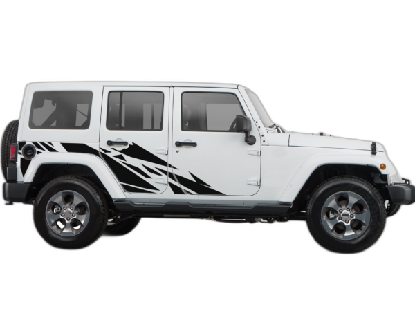 Geometric pattern side decals graphics compatible with Jeep Wrangler JK