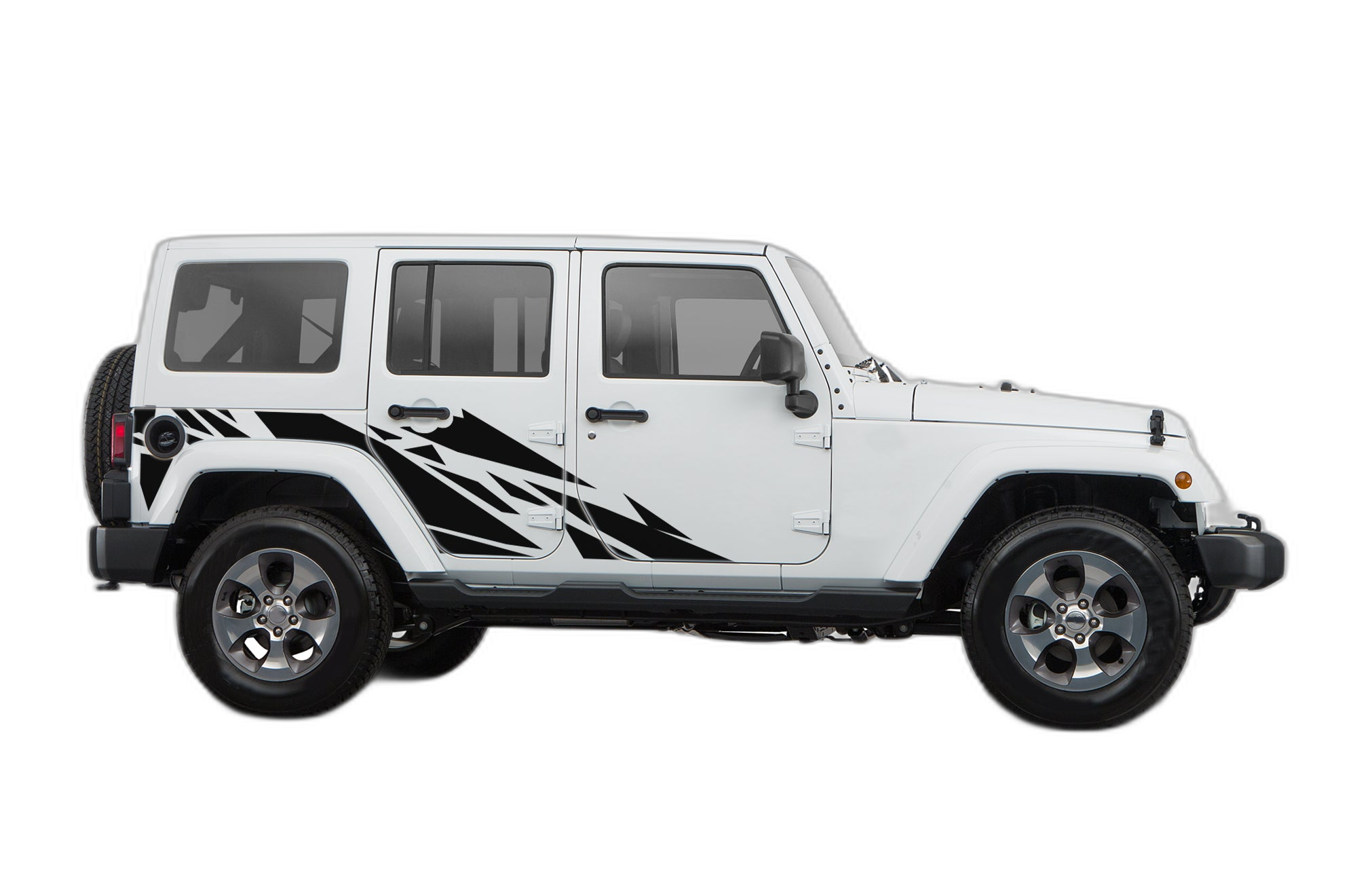 Geometric pattern side decals graphics compatible with Jeep Wrangler JK