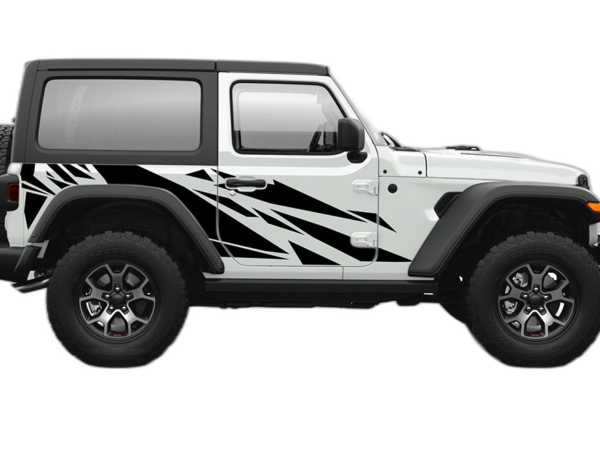 Geometric Pattern Side Decals Graphics for Jeep Wrangler JL 2 Doors