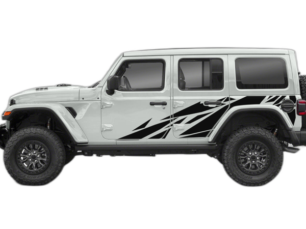 Geometric pattern side decals graphics compatible with Jeep Wrangler JL