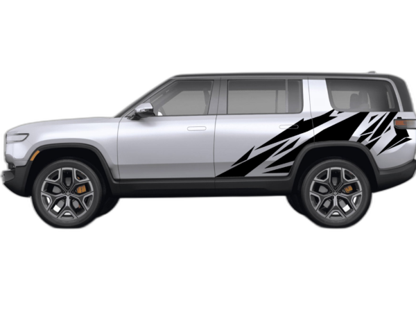 Geometric pattern side decals graphics compatible with Rivian R1S