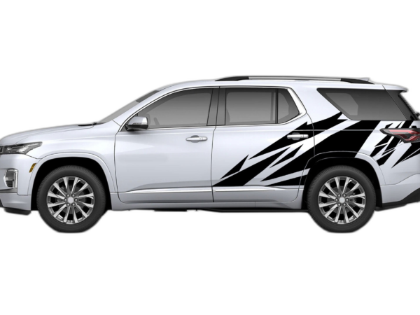 Geometric pattern side graphics decals compatible with Chevrolet Traverse 2018-2023