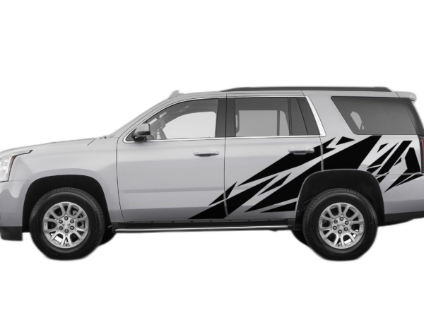 Geometric pattern side graphics decals compatible with GMC Yukon 2015-2020
