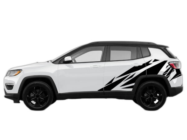 Geometric pattern side graphics decals compatible with Jeep Compass 2018 - 2025