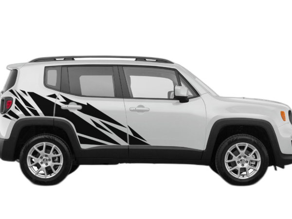 Geometric pattern side graphics decals compatible with Jeep Renegade