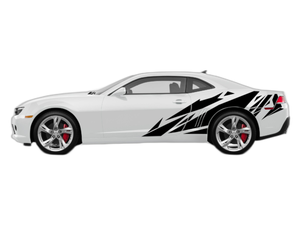 Geometric patterns side graphics, decals compatible with Chevrolet Camaro 2010-2015