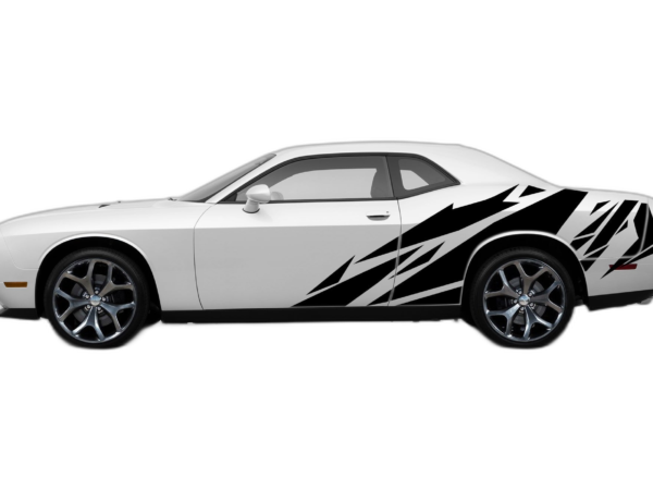 Geometric Patterns Side Graphics, Decals for Dodge Challenger