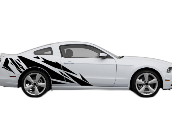 Geometric Patterns Side Graphics, Decals for Ford Mustang 2010-2014