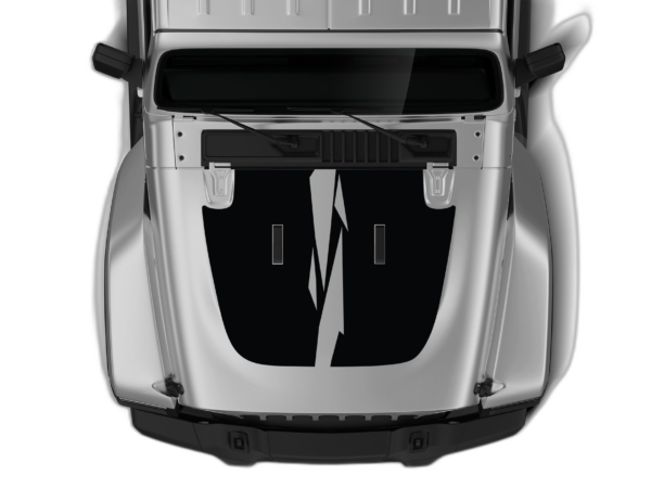 Geometric style hood graphics decals compatible with Jeep Gladiator JT