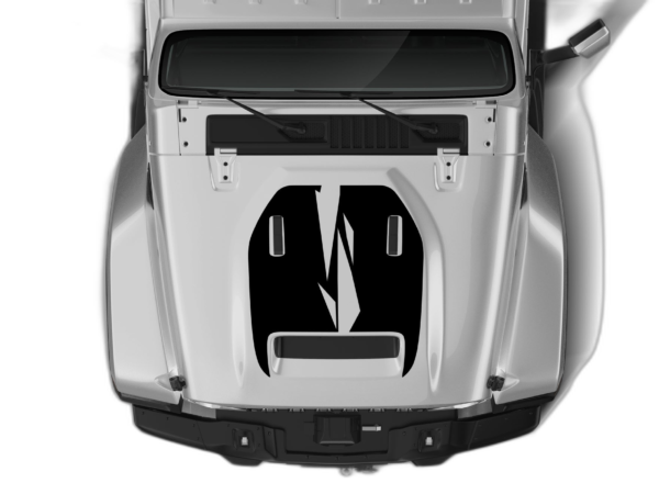 Geometric style hood graphics decals compatible with Jeep Gladiator JT Mojave