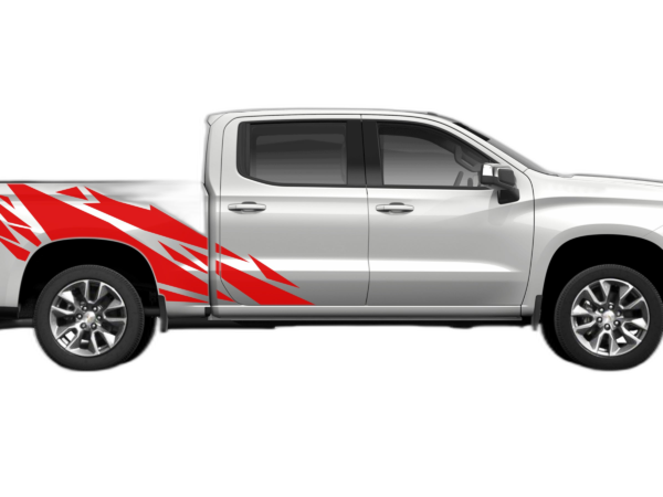 Geometric pattern side decals graphics compatible with Chevrolet Silverado