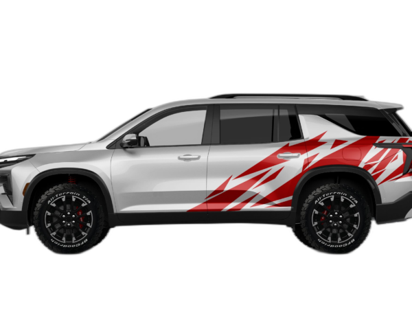 Geometric pattern side graphics decals compatible with Chevrolet Traverse