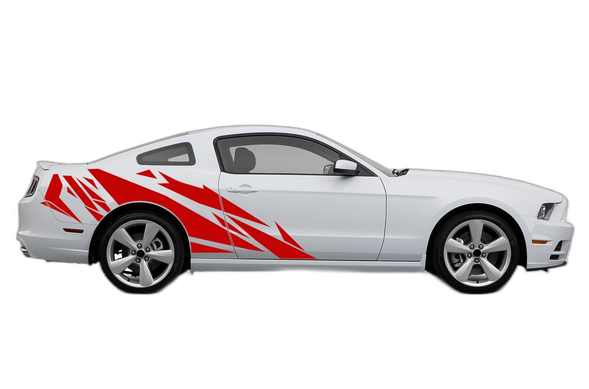 Geometric Patterns Side Graphics, Decals for Ford Mustang 2010-2014 - Image 2