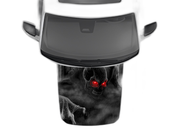 Ghost skull print hood decals graphics compatible with Jeep Grand Cherokee