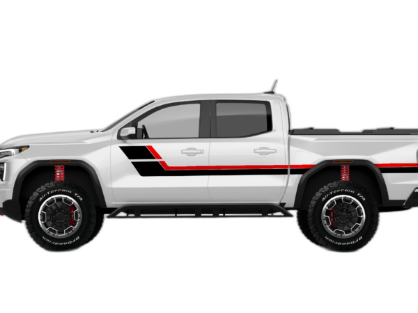 Retro Style Double Center Hash Stripes Graphics for GMC Canyon
