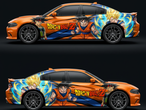 📈🐉 Goku Evolution Car Wrap