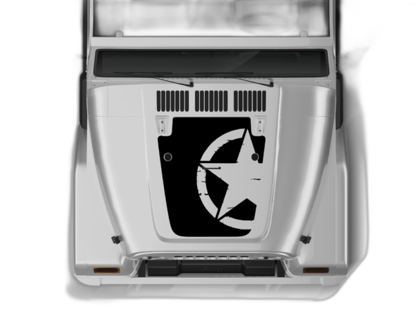 Half Star Hood Decals Graphics for Jeep Wrangler TJ