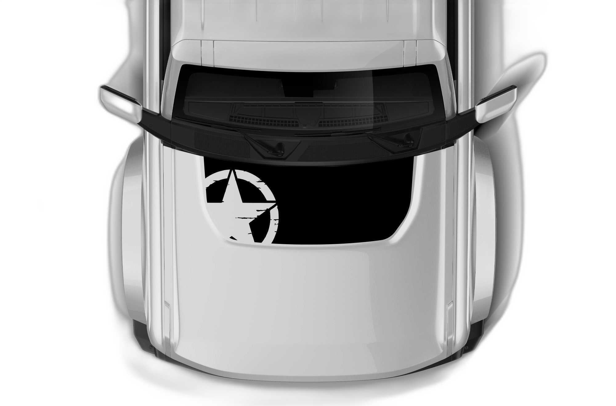 Half star hood graphics decals compatible with Ford Bronco