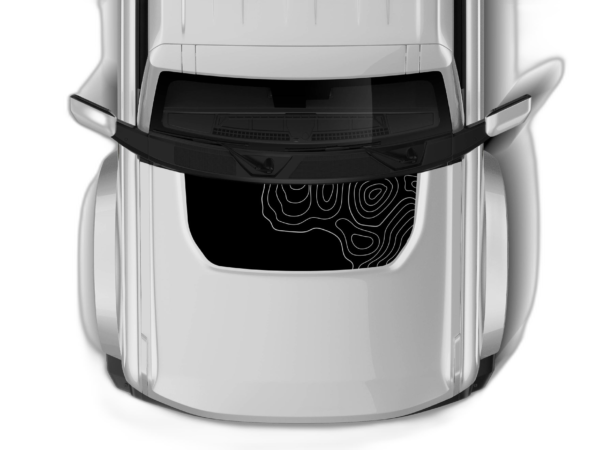 Half Topographic Hood Graphics for Ford Bronco