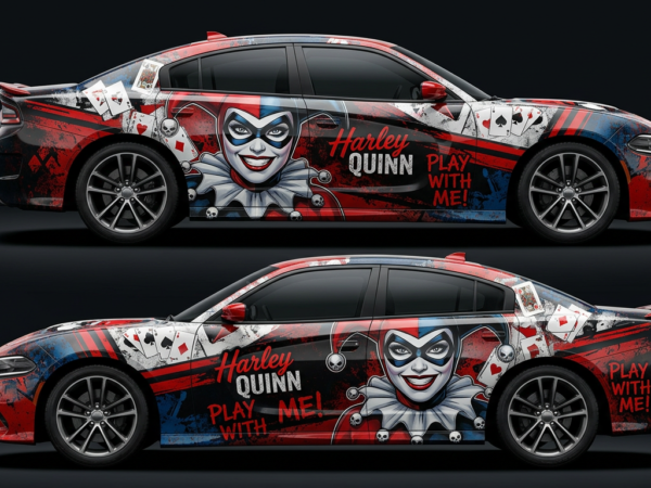 ♦️♠️ Harley Quinn Car Wrap - Play With Me