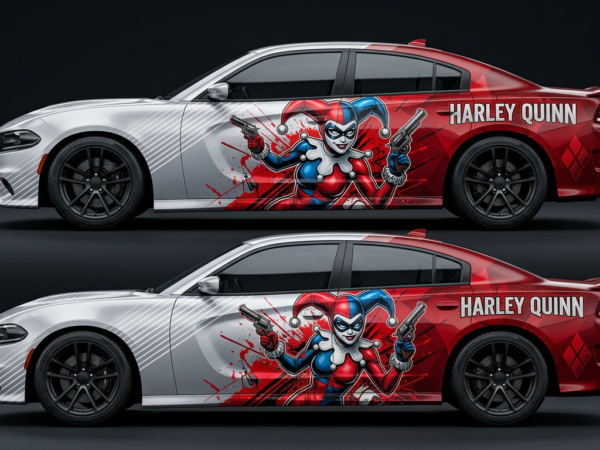 🃏❤️ Harley Quinn Classic Geometric Car Wrap