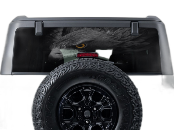 Hawk perforated rear window decal graphics compatible with Ford Bronco
