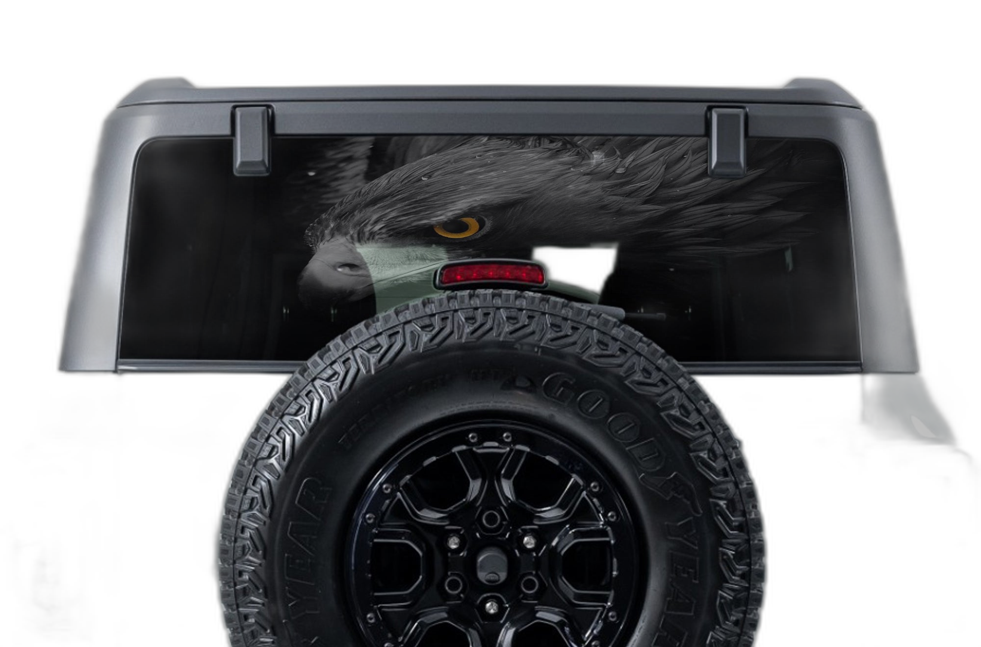 Hawk Perforated Rear Window Decal Graphics for Ford Bronco