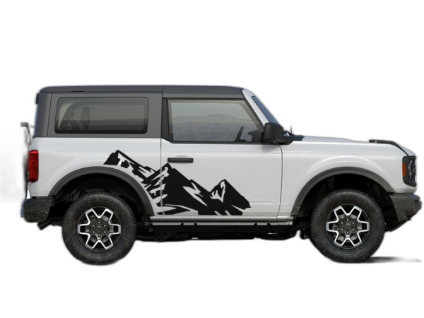 High Mountain Side Decals Graphics for Ford Bronco 2 Doors